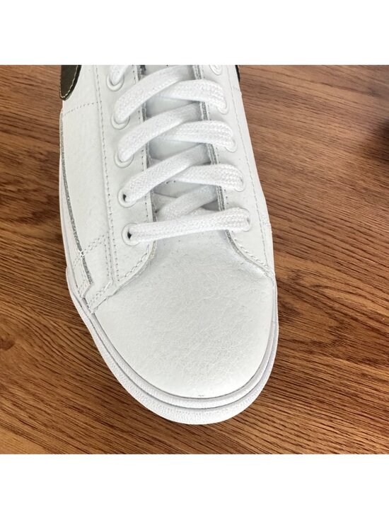 ⭐Nike Blazer Low Premium Sz 10 Mens Shoes White Metallic Gold Sneaker BQ7460-101 main image 8